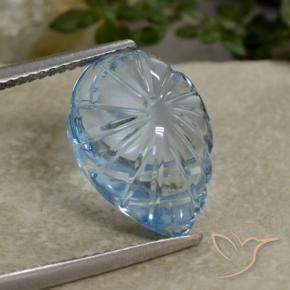 Topaz Gemstone in 14.9 x 11 mm Size for Sale, Topaz Stone in Swiss Blue Color