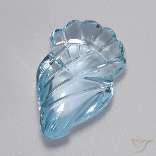 5.64 ct Blue Topaz Stone, Natural Topaz in Carved Fruit Shape for Sale