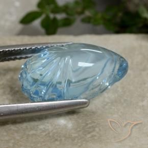 Topaz Gemstone in 16.2 x 9.7 mm Size for Sale, Topaz Stone in Swiss Blue Color