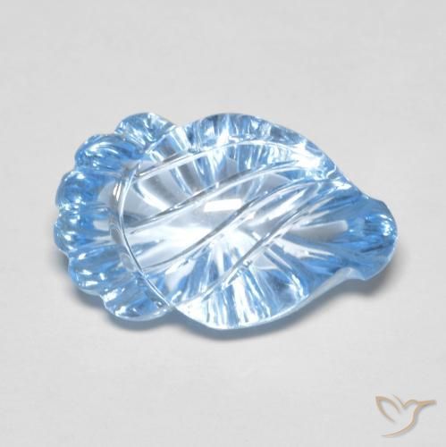 11.55 ct Blue Topaz Stone, Natural Topaz in Carved Fruit Shape for Sale