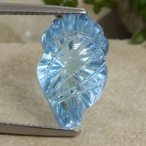 17,1x10,5 mm fancy-schliff blauer Topas aus Brasilien, Gewicht 10,77 ct, 1 Stück Topas - Farbe: Himmerlblau, natürlicher Edelstein in Transparent Reinheit, Mohs-Härte von 8 Geeignet für den täglichen Gebrauch im Schmuck, Symbolisiert gute Gesundheit, Photo A