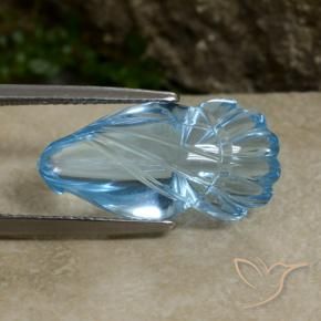 11.26 ct Blue Topaz Stone, Natural Topaz in Carved Fruit Shape for Sale