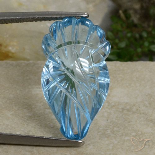 17.50ct Natural Sky Blue Topaz, Fancy, Transparent