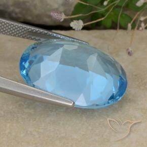 Best Blue Topaz for a November Birthstone Ring | Large Size, Top Quality Cut