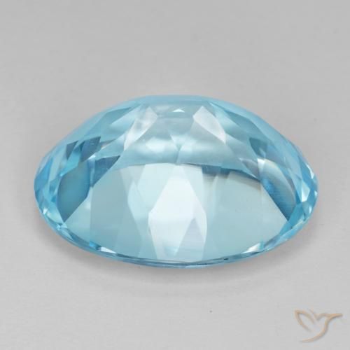 Topaz Gemstone in 20 x 15 mm (calibrated) Size for Sale, Topaz Stone in Swiss Blue Color