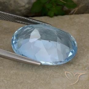 Topaz Gemstone in 20 x 15 mm (calibrated) Size for Sale, Topaz Stone in Sky Blue Color