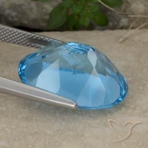 Topaz Gemstone in 20 x 15 mm (calibrated) Size for Sale, Topaz Stone in Sky Blue Color