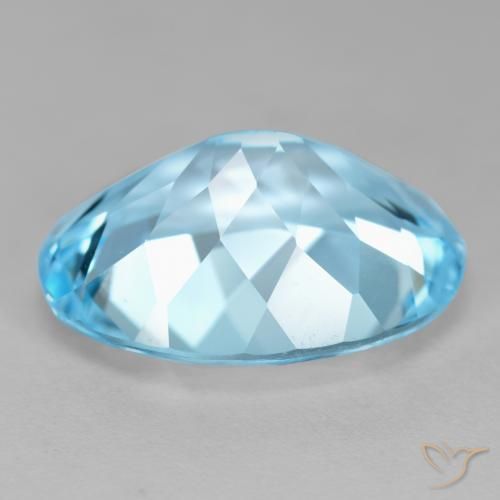 Topaz Gemstone in 20 x 15 mm (calibrated) Size for Sale, Topaz Stone in Sky Blue Color