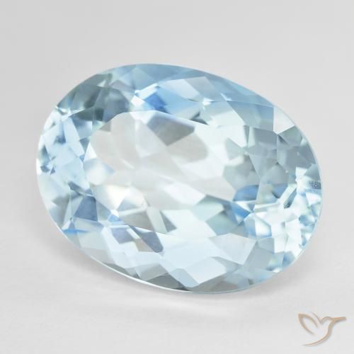 24.52 ct Blue Topaz Stone, Natural Topaz in Oval Facet Shape for Sale