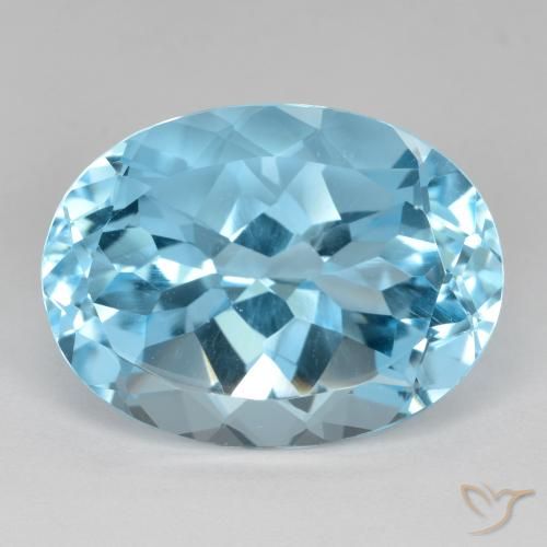 22.83ct Natural Sky Blue Topaz, Oval, VVS-VS