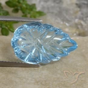 12.71 ct Blue Topaz Stone, Natural Topaz in Carved Fruit Shape for Sale
