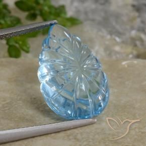 Topaz Gemstone in 19 x 12 mm Size for Sale, Topaz Stone in Sky Blue Color