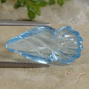 10.71 ct Blue Topaz Stone, Natural Topaz in Carved Fruit Shape for Sale