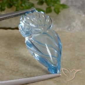 Topaz Gemstone in 21.5 x 10.6 mm Size for Sale, Topaz Stone in Swiss Blue Color