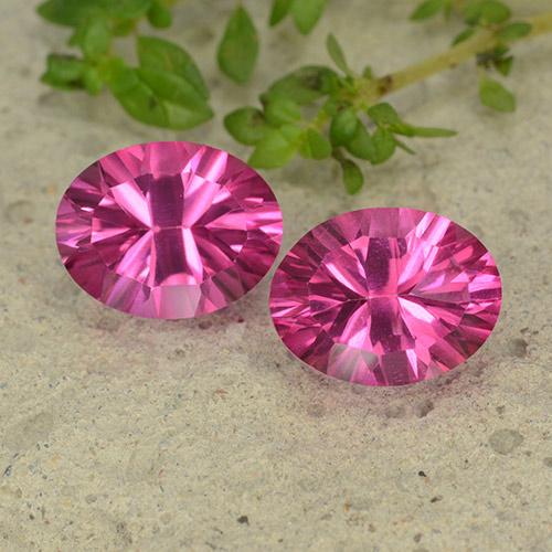 4.51 ctw Pink Topaz Gemstones, Topaz Gems in Oval Concave Cut Shape for Sale.