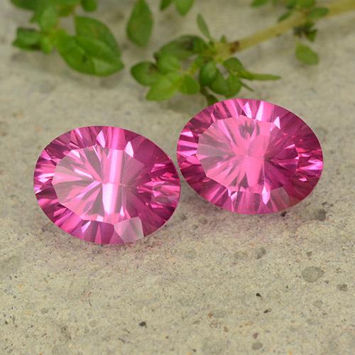 4.51 ctw Pink Topaz Stones, Natural Topaz in Oval Concave Cut Shape for Sale