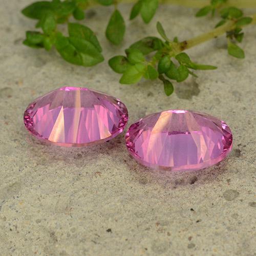 Topaz Gemstones in 9 x 7 mm (calibrated) Size for Sale, Topaz Stones in Hot Pink Color