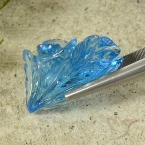 Topaz Gemstone in 24.3 x 16.4 mm Size for Sale, Topaz Stone in Swiss Blue Color