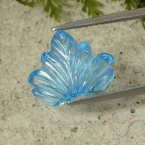 Topaz Gemstone in 14.2 x 11.4 mm Size for Sale, Topaz Stone in Swiss Blue Color