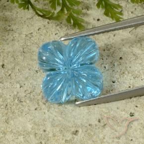 Topaz Gemstone in 10.5 x 10.4 mm Size for Sale, Topaz Stone in Swiss Blue Color