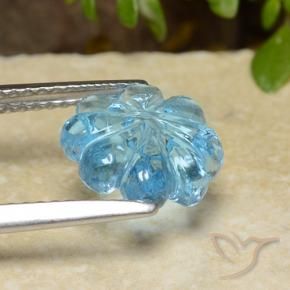 Topaz Gemstone in 9.4 x 9.4 mm Size for Sale, Topaz Stone in Sky Blue Color
