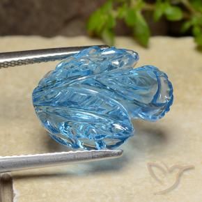 Topaz Gemstone in 16.3 x 12.5 mm Size for Sale, Topaz Stone in Swiss Blue Color