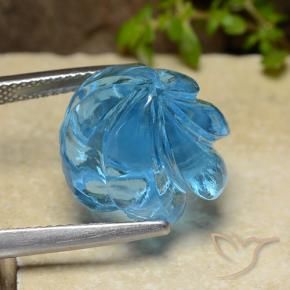 Topaz Gemstone in 15 x 15 mm (calibrated) Size for Sale, Topaz Stone in Swiss Blue Color