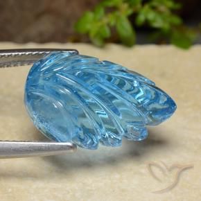 Topaz Gemstone in 18.8 x 13.3 mm Size for Sale, Topaz Stone in Swiss Blue Color
