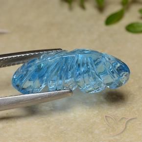 Topaz Gemstone in 20.9 x 8.6 mm Size for Sale, Topaz Stone in Swiss Blue Color