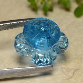 Topaz Gemstone in 11 x 11 mm (calibrated) Size for Sale, Topaz Stone in Swiss Blue Color