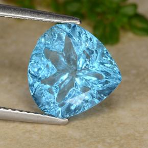 الأزرق السويسري توباز حجر كريم - 4.6ct قطع خيالى مقعر كمثرى (ID: 485764)