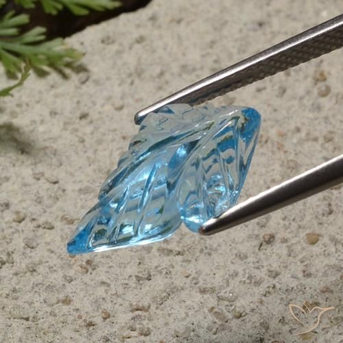 Topaz Gemstone in 16.2 x 9.8 mm Size for Sale, Topaz Stone in Swiss Blue Color