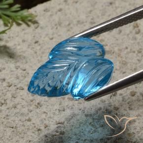 Topaz Gemstone in 14.8 x 10.8 mm Size for Sale, Topaz Stone in Swiss Blue Color