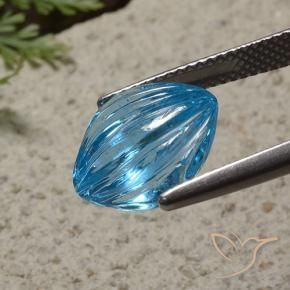 Topaz Gemstone in 11.7 x 11.4 mm Size for Sale, Topaz Stone in Swiss Blue Color