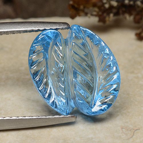 8.24ct Natural Swiss Blue Topaz, Flower Cut, Transparent