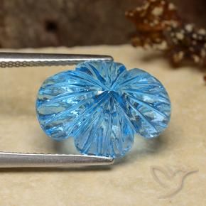 Topaz Gemstone in 16 x 12 mm (calibrated) Size for Sale, Topaz Stone in Swiss Blue Color
