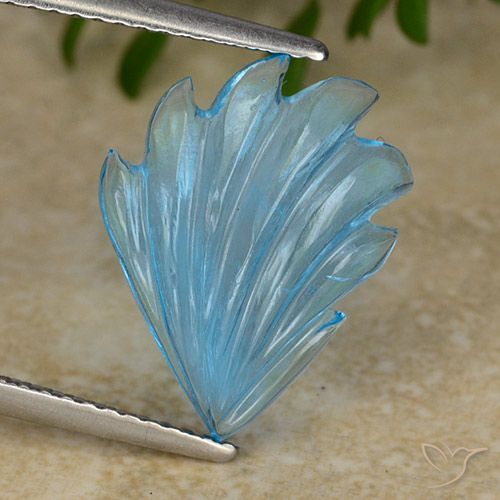5.99ct Natural Swiss Blue Topaz, Flower Cut, Transparent