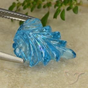 Topaz Gemstone in 17.1 x 13.4 mm Size for Sale, Topaz Stone in Swiss Blue Color