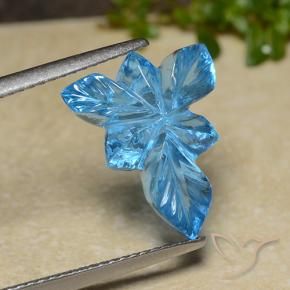 Topaz Gemstone in 15 x 11.9 mm Size for Sale, Topaz Stone in Swiss Blue Color