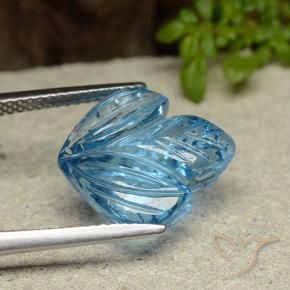 Topaz Gemstone in 14.7 x 13.6 mm Size for Sale, Topaz Stone in Swiss Blue Color