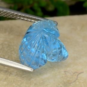 Topaz Gemstone in 12 x 10 mm (calibrated) Size for Sale, Topaz Stone in Swiss Blue Color