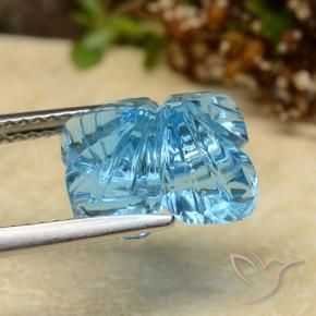 Topaz Gemstone in 11 x 9 mm (calibrated) Size for Sale, Topaz Stone in Swiss Blue Color