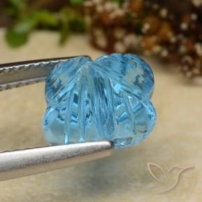 Topaz Gemstone in 11.6 x 11.4 mm Size for Sale, Topaz Stone in Swiss Blue Color