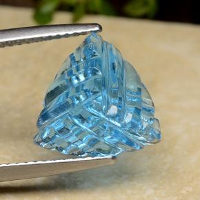5.9ct Trillion Concave Fantasy Cut Swiss Blue Topaz Gem for sale 5.9ct Trillion Concave Fantasy Cut Swiss Blue Topaz Gem (ID: 486095)