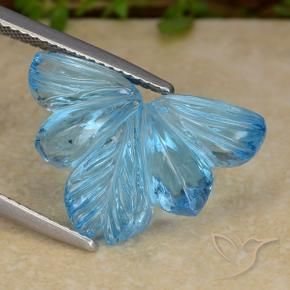 Topaz Gemstone in 19.7 x 13.6 mm Size for Sale, Topaz Stone in Swiss Blue Color
