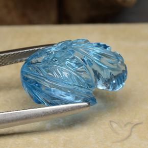 Topaz Gemstone in 17.6 x 12.2 mm Size for Sale, Topaz Stone in Swiss Blue Color