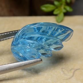 Topaz Gemstone in 19 x 12.3 mm Size for Sale, Topaz Stone in Swiss Blue Color