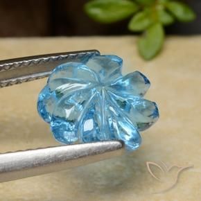 Topaz Gemstone in 10.6 x 10.4 mm Size for Sale, Topaz Stone in Swiss Blue Color