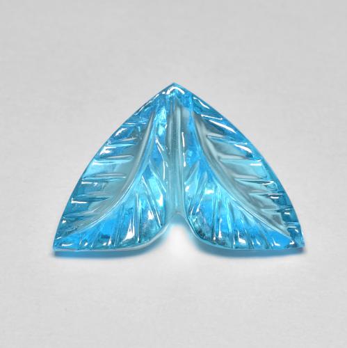 Azul Suizo Topacio Gema - 6.2ct Leaf de fantasÃa tallada (ID: 486124)