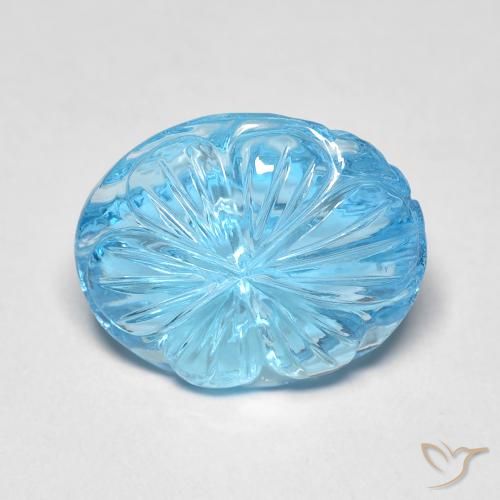 8.37ct Natural Swiss Blue Topaz, Oval, Transparent